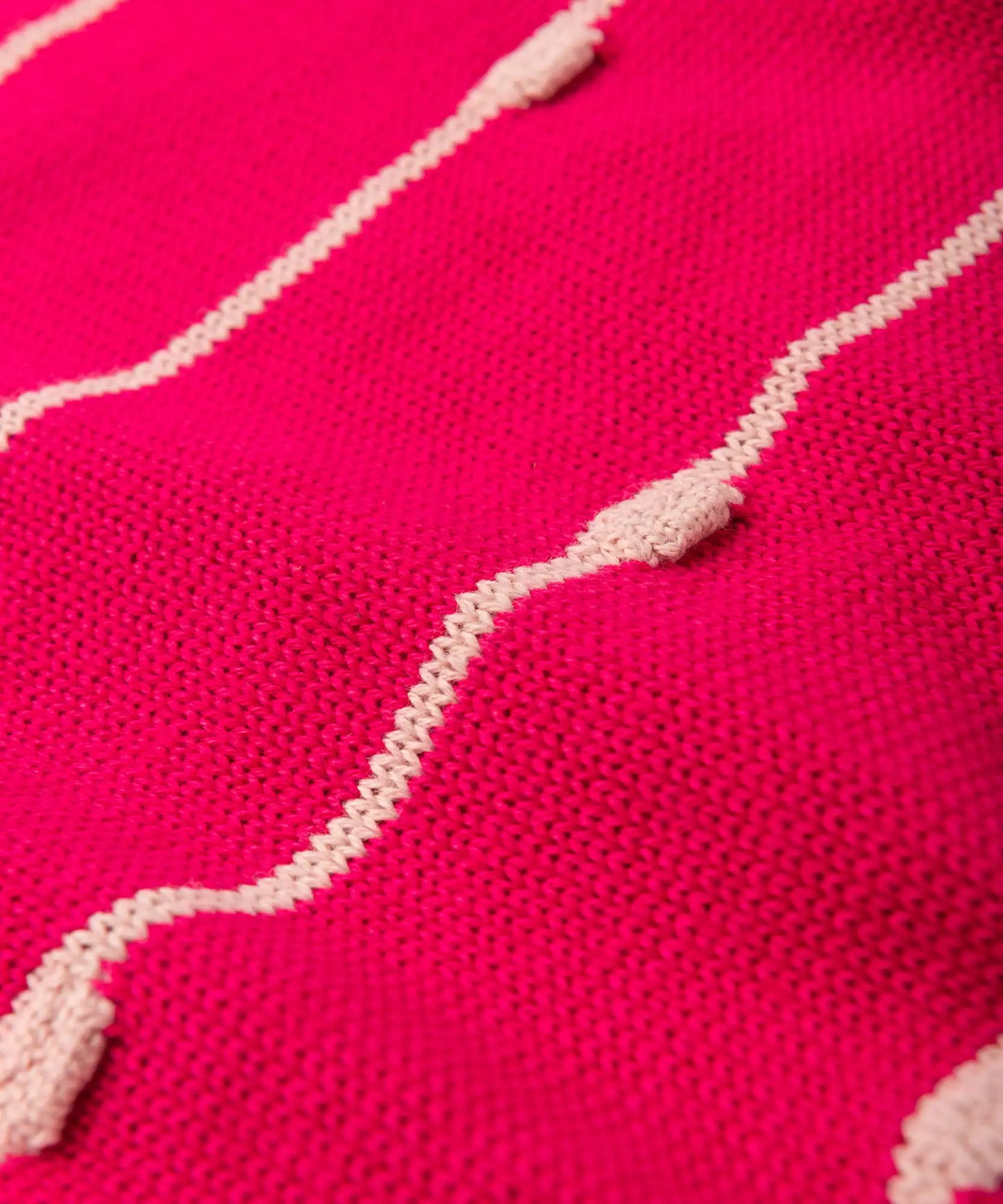 Suéter em Tricô Infantil para Menina Listrado Pink