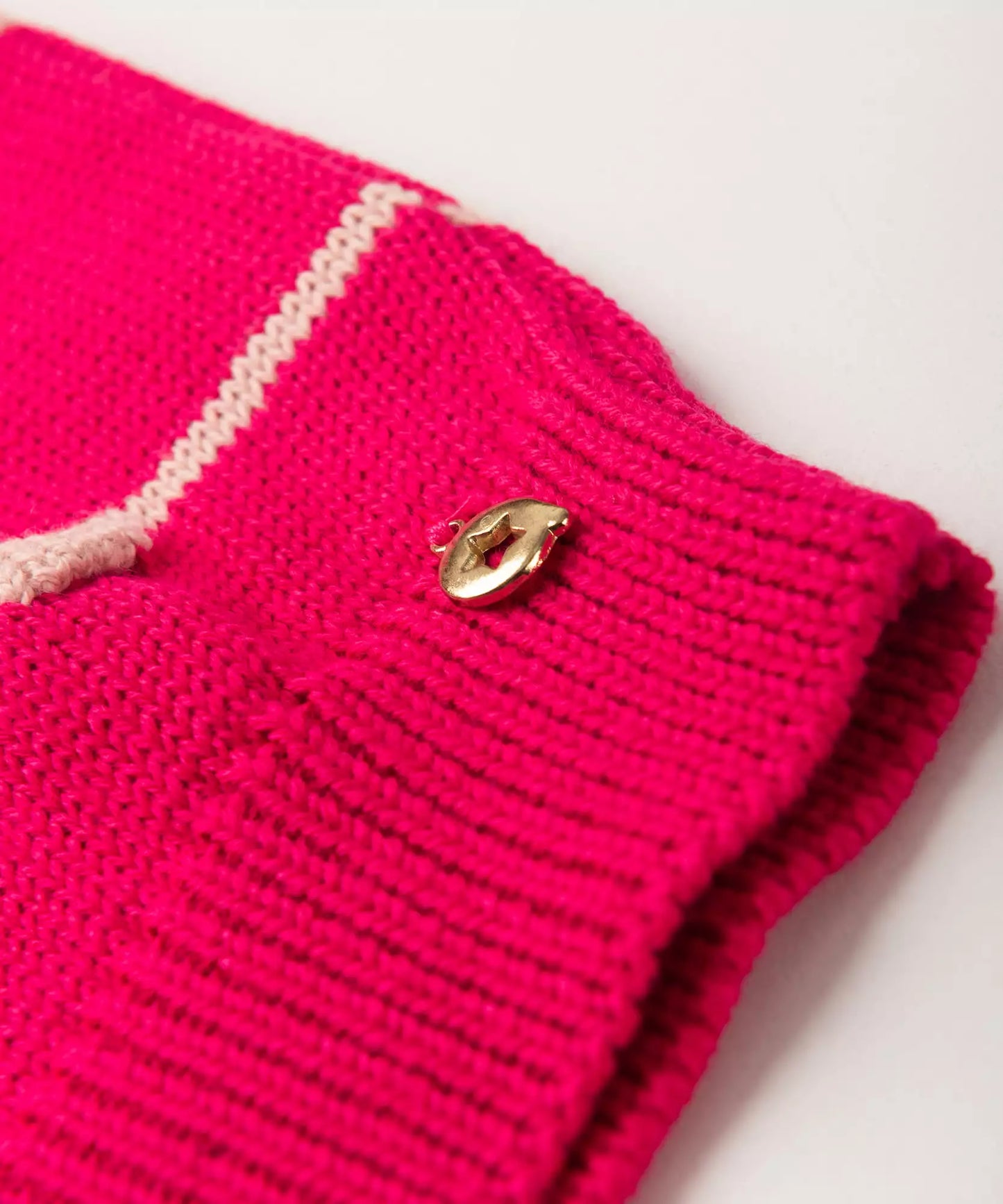 Suéter em Tricô Infantil para Menina Listrado Pink