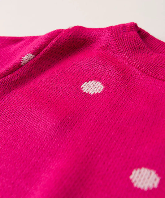 Suéter Infantil Feminino Bolinhas Pink
