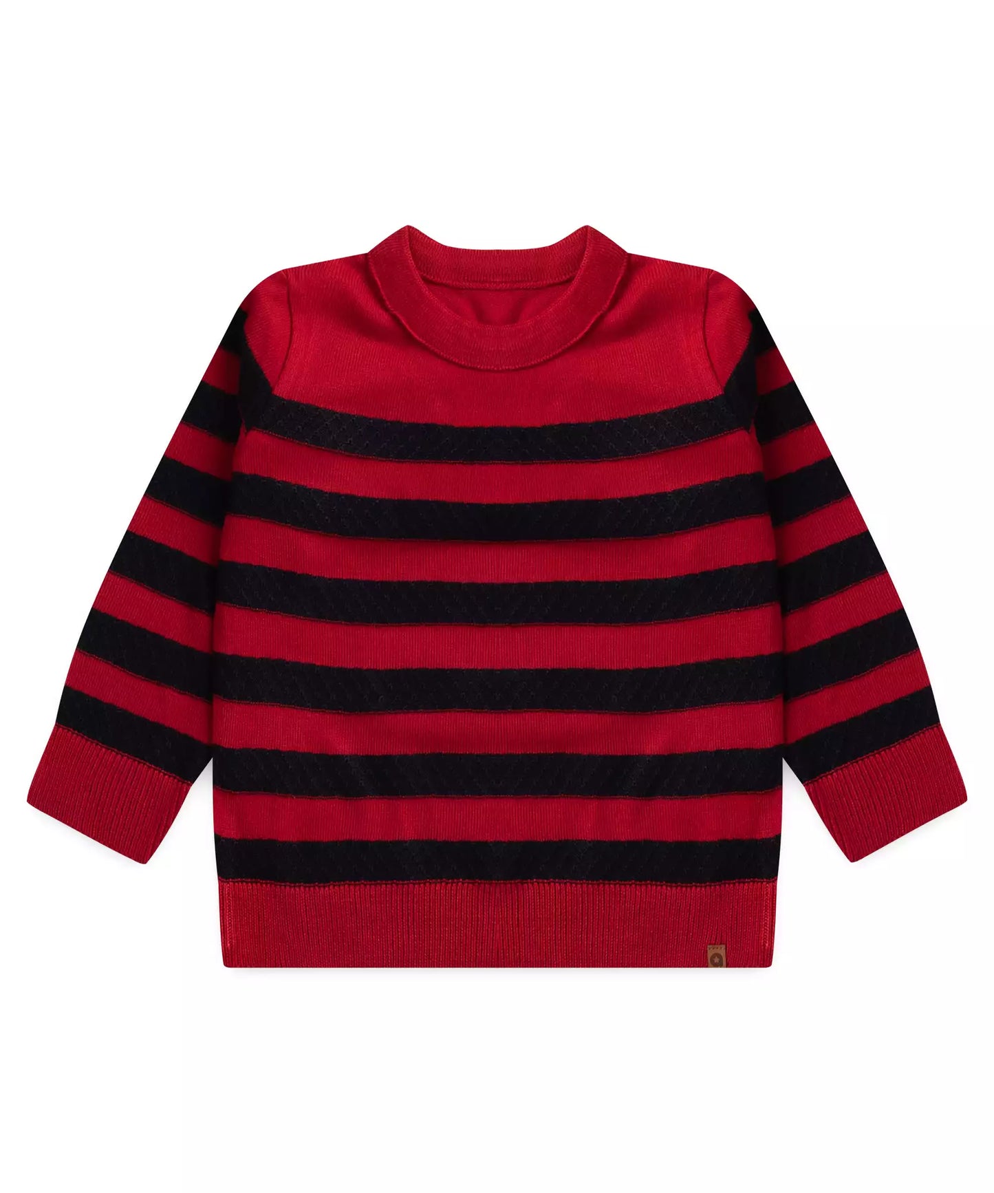 Suéter Infantil Masculino Listrado Vermelho