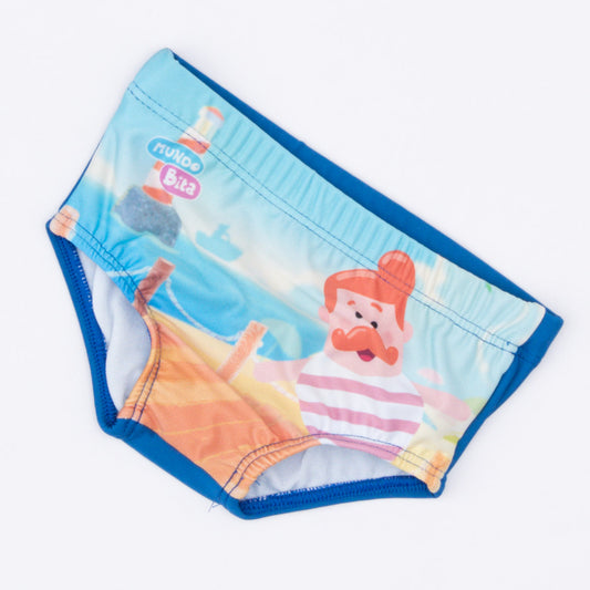 Sunga para Bebê Menino Azul Mundo Bita