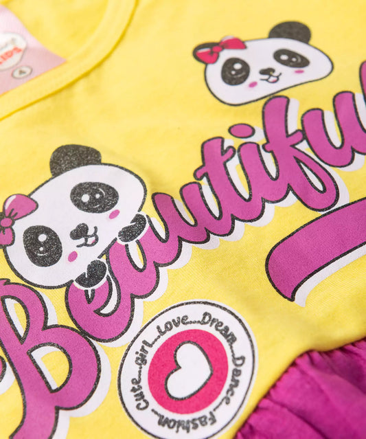 Vestido 3 Marias para Menina Beautiful Amarelo