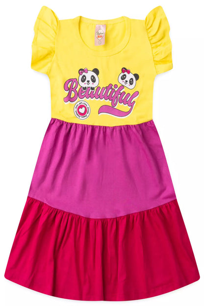 Vestido 3 Marias para Menina Beautiful Amarelo