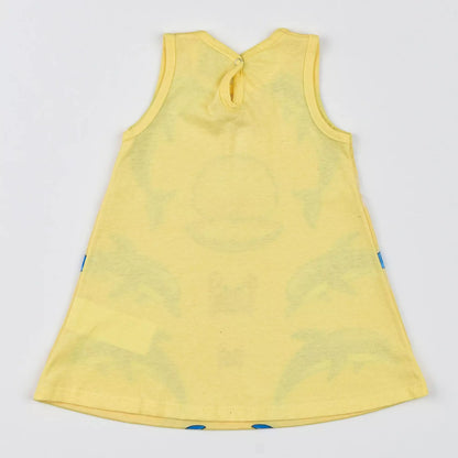 Vestido para Bebê Amarelo Golfinho