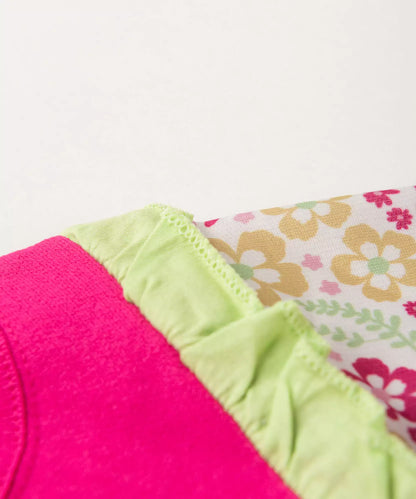 Vestido de Inverno Infantil Floral Pink