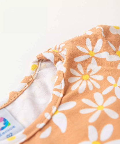 Vestido de Inverno para Menina Floral Amarelo