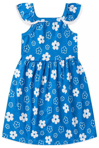 Vestido de Verão para Menina Florzinha Azul