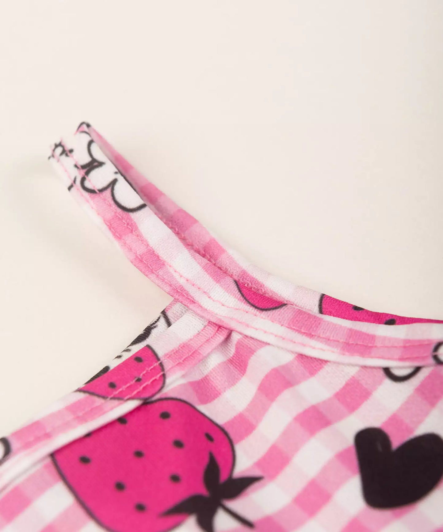 Vestido de Verão Infantil Moranguinhos Pink