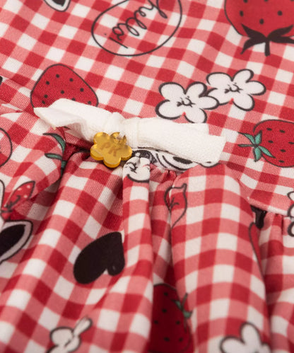 Vestido de Verão Infantil Moranguinhos Vermelho
