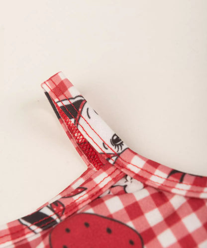 Vestido de Verão Infantil Moranguinhos Vermelho