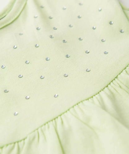Vestido de Verão para Bebê Menina Limãozinho Verde