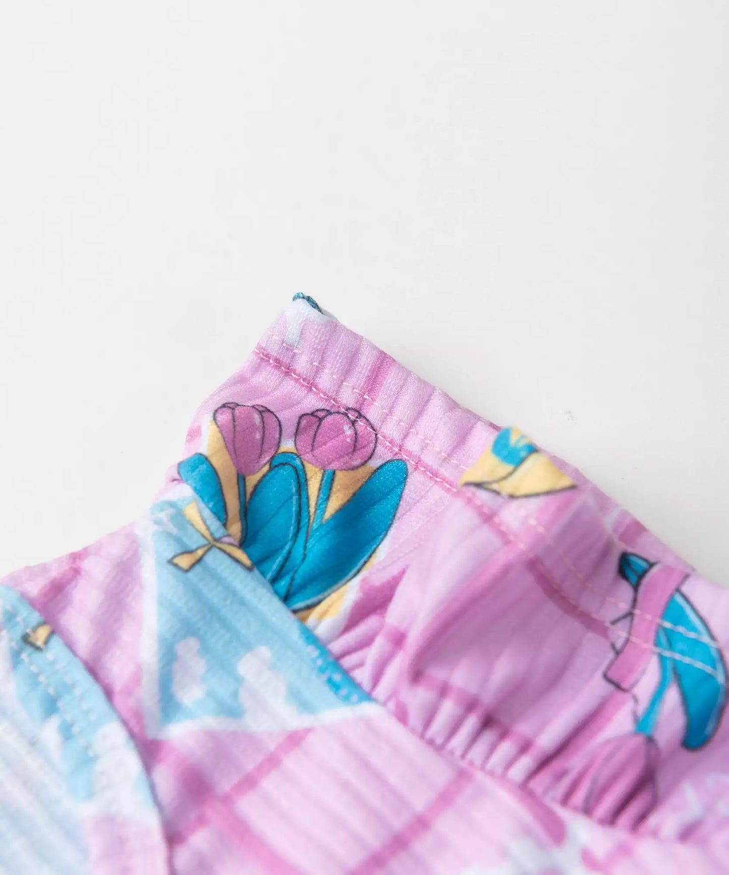 Vestido de Verão para Bebê Menina Tulipas Rosa