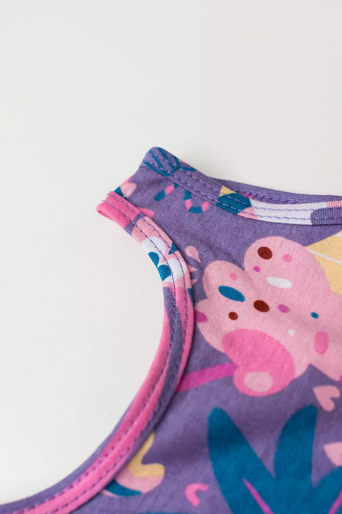 Vestido de Verão para Menina Delícia Tropical Lilás