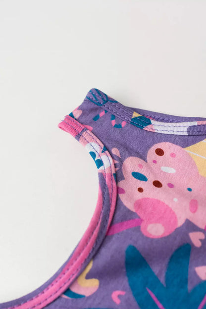 Vestido de Verão para Menina Delícia Tropical Lilás