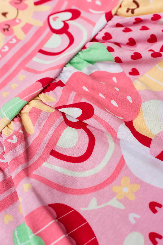 Vestido de Verão para Menina Delícia Tropical Rosa