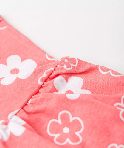 Vestido de Verão para Menina Florzinha Rosa