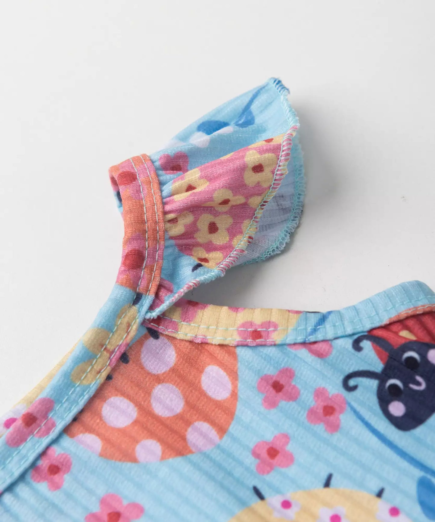 Vestido de Verão para Menina Joaninha Azul