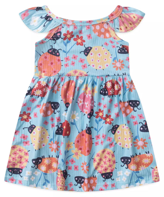 Vestido de Verão para Menina Joaninha Azul