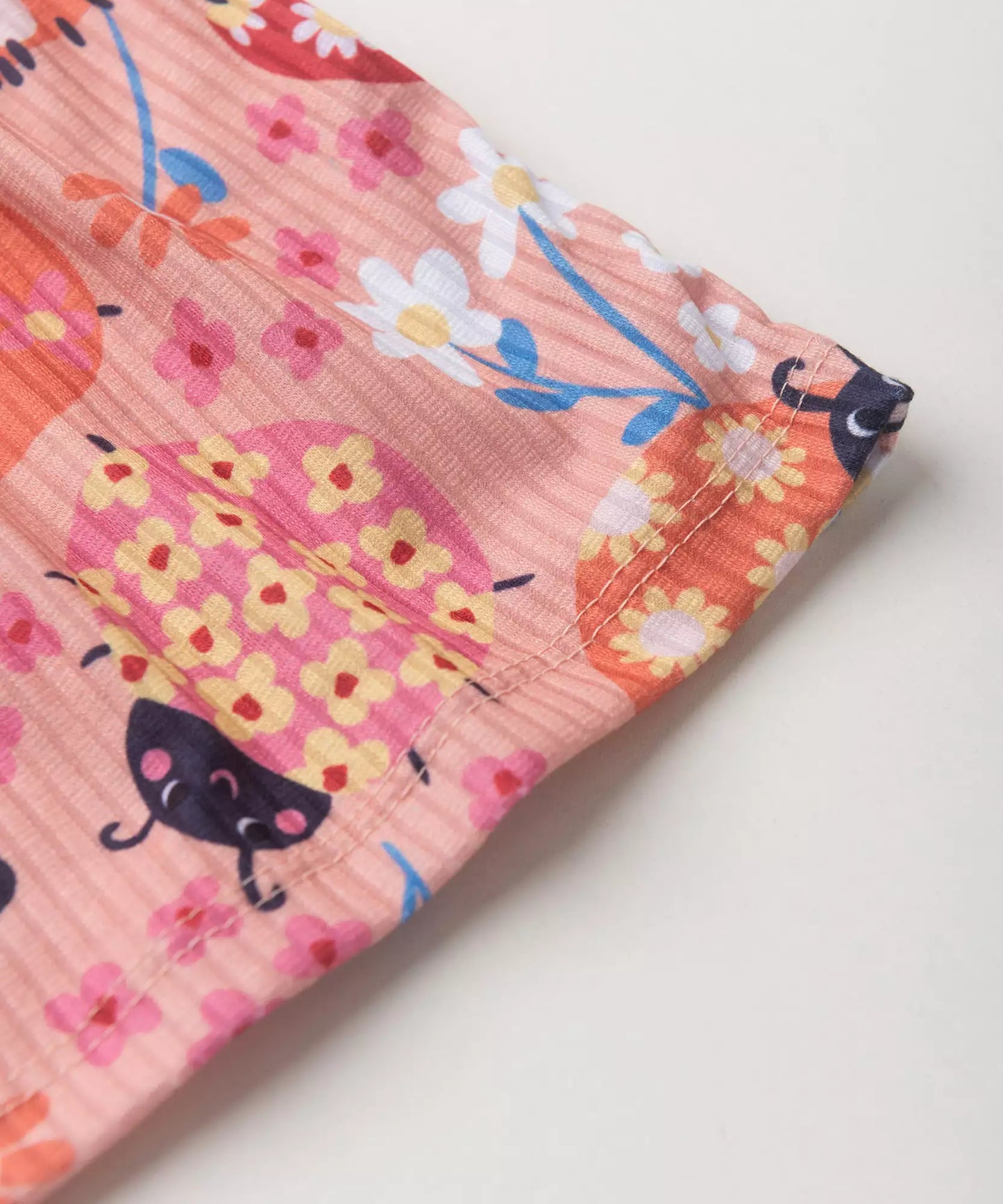 Vestido de Verão para Menina Joaninha Salmão