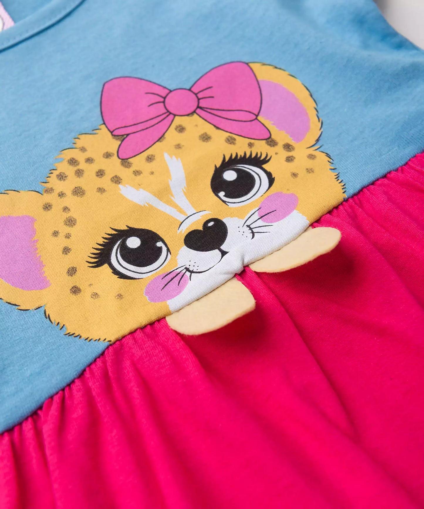 Vestido de Verão para Menina Tigresa Azul
