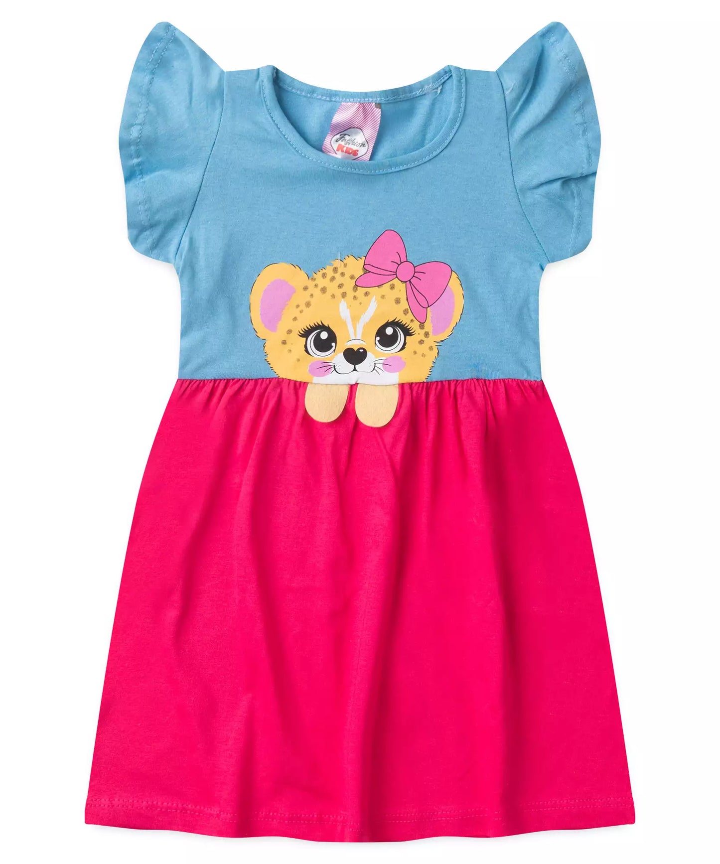 Vestido de Verão para Menina Tigresa Azul