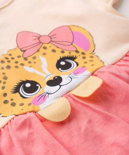 Vestido de Verão para Menina Tigresa Salmão