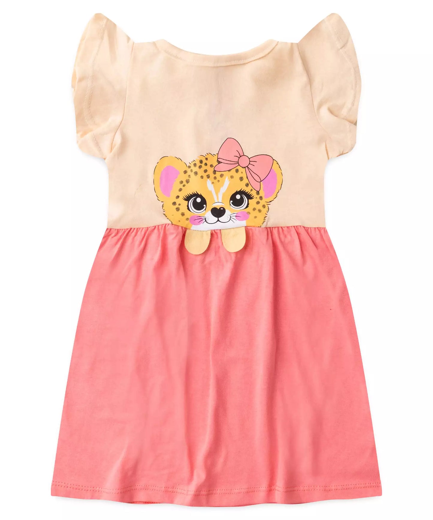 Vestido de Verão para Menina Tigresa Salmão