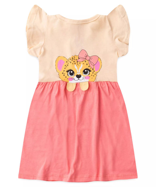 Vestido de Verão para Menina Tigresa Salmão