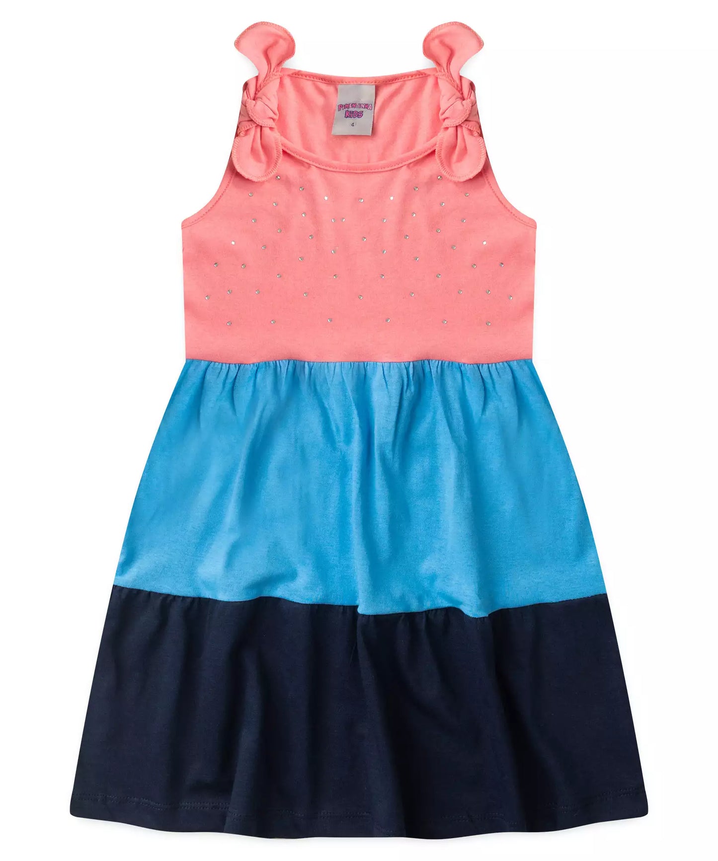 Vestido de Verão para Menina Três Marias com Strass Rosa