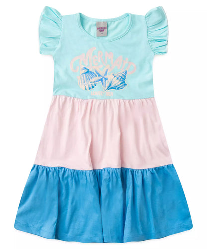 Vestido de Verão para Menina Três Marias Sereia Azul