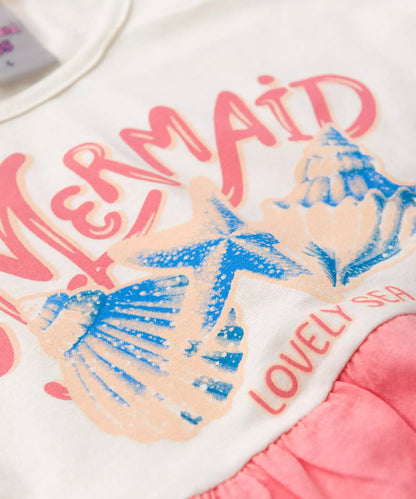 Vestido de Verão para Menina Três Marias Sereia Marfim