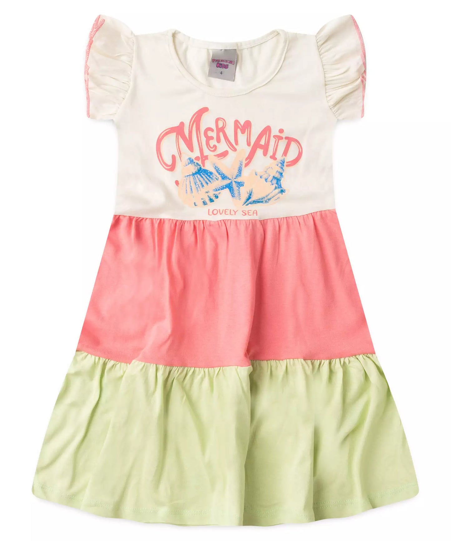 Vestido de Verão para Menina Três Marias Sereia Marfim