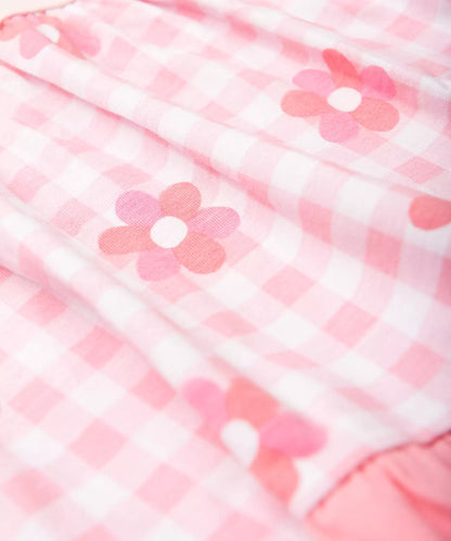 Vestido Infantil 3 Marias Floral Rosa
