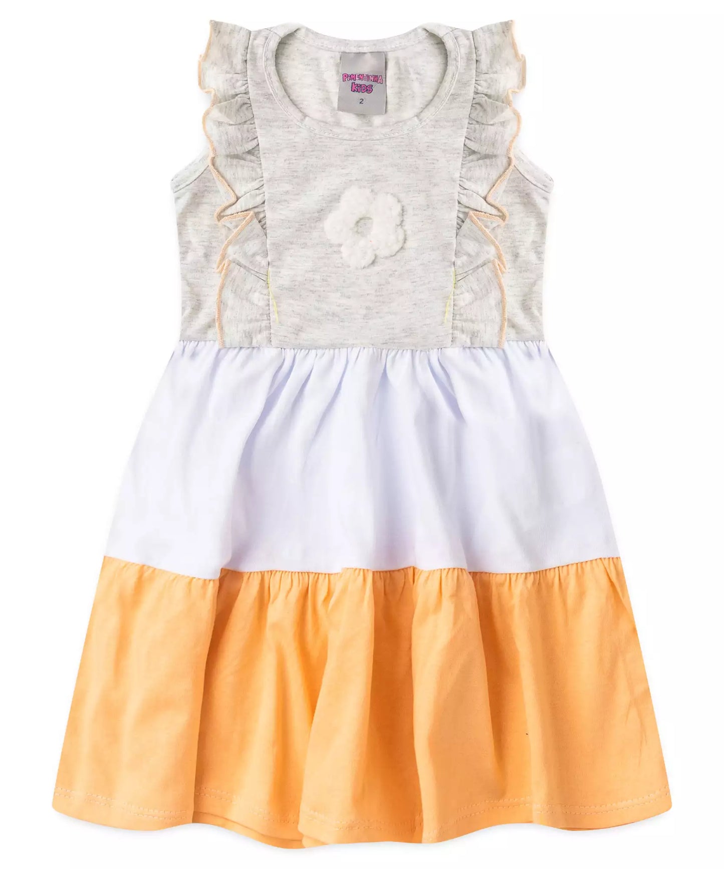 Vestido Infantil 3 Marias Florzinha Mescla