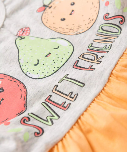 Vestido Infantil 3 Marias Frutinhas Mescla