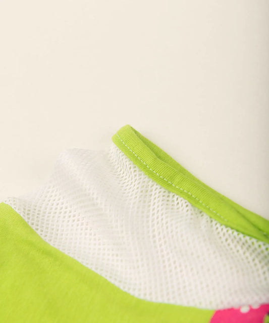Vestido Infantil Arco-Íris Verde
