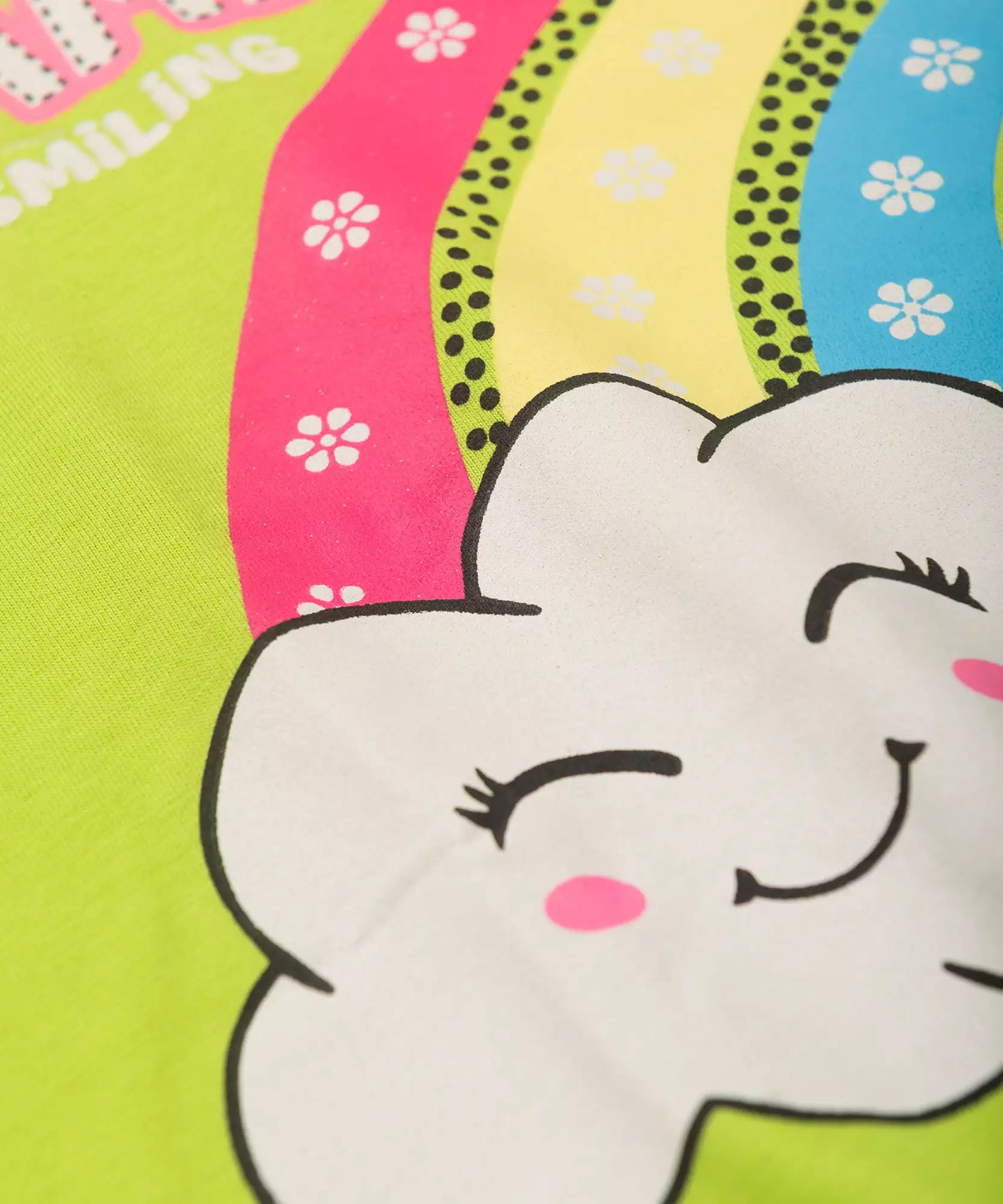 Vestido Infantil Arco-Íris Verde
