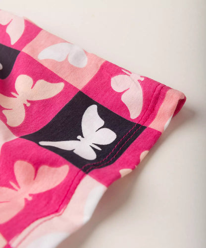 Vestido Infantil Borboletas Pink