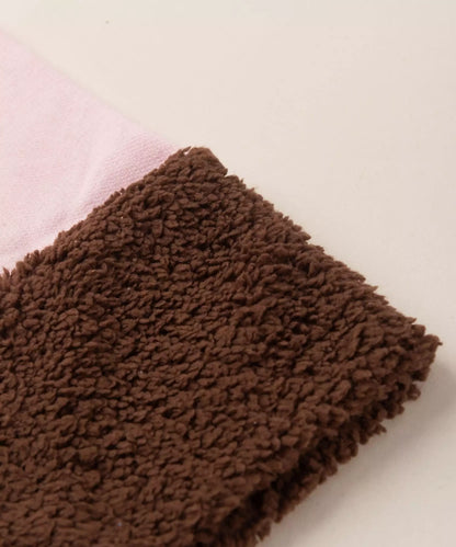 Vestido Infantil de Inverno com Bolsa de Ursinho Rosa