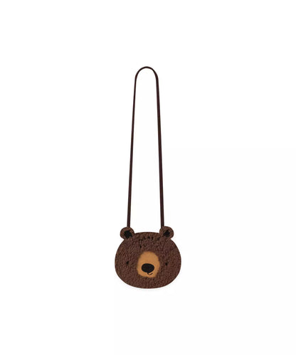 Vestido Infantil de Inverno com Bolsa de Ursinho Rosa