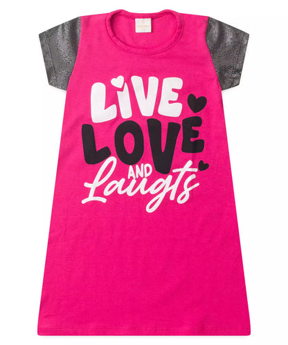 Vestido Infantil Love Pink