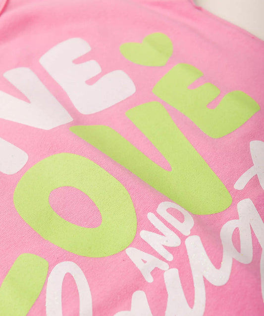 Vestido Infantil Love Rosa