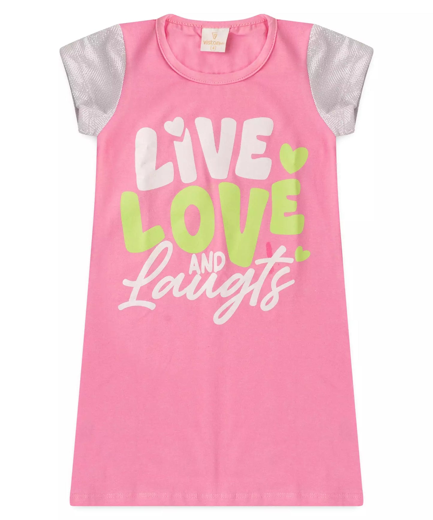 Vestido Infantil Love Rosa