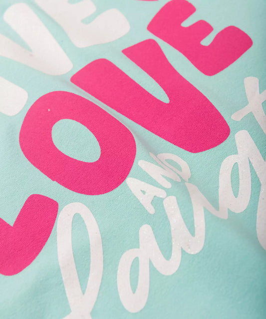 Vestido Infantil Love Verde