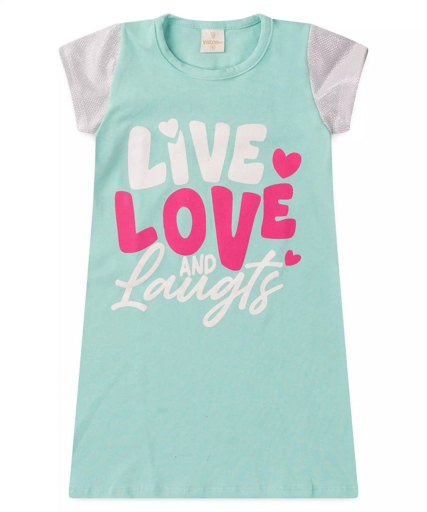 Vestido Infantil Love Verde