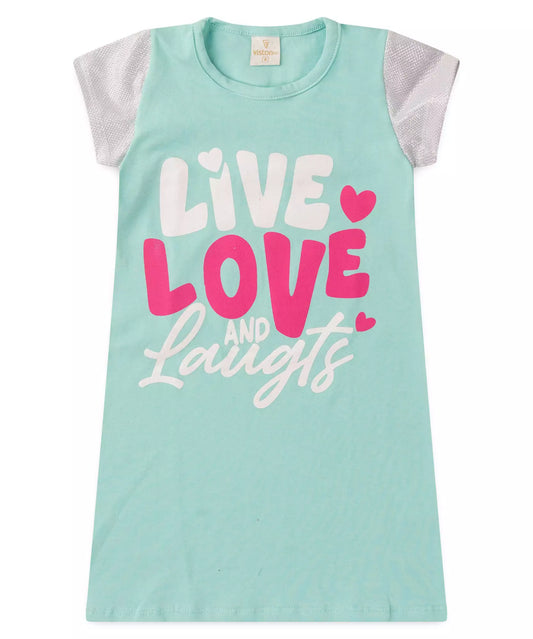 Vestido Infantil Love Verde