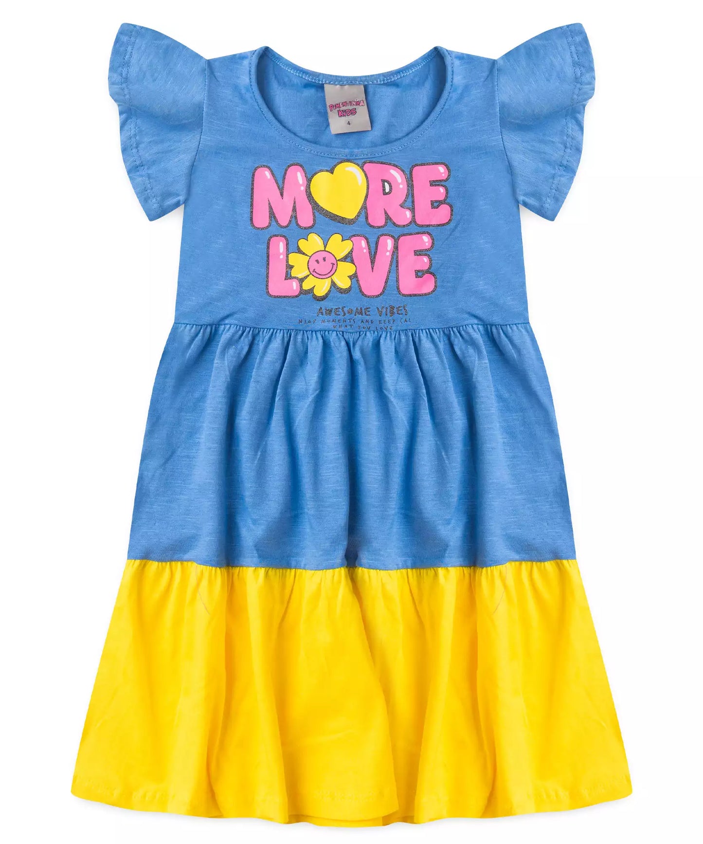 Vestido Infantil More Love Azul