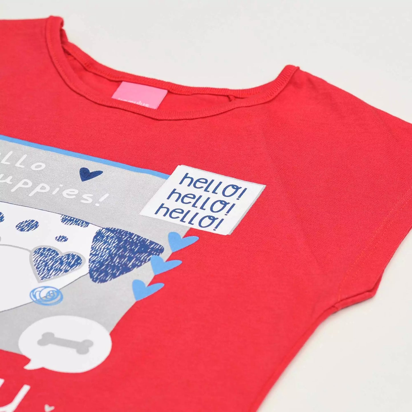 Vestido Infantil Pink com Estampa de Cachorrinho