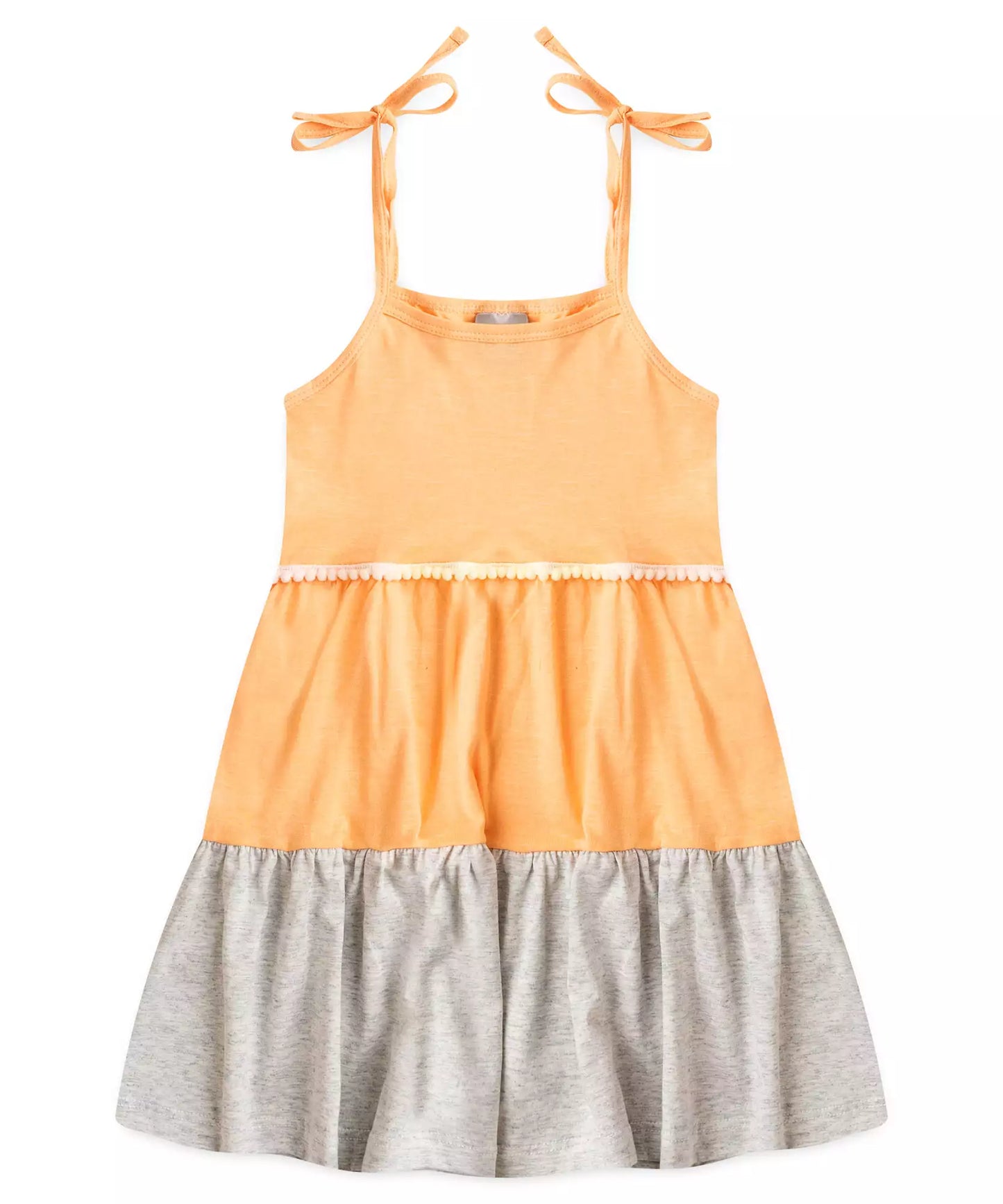 Vestido Infantil Salmão Rodado