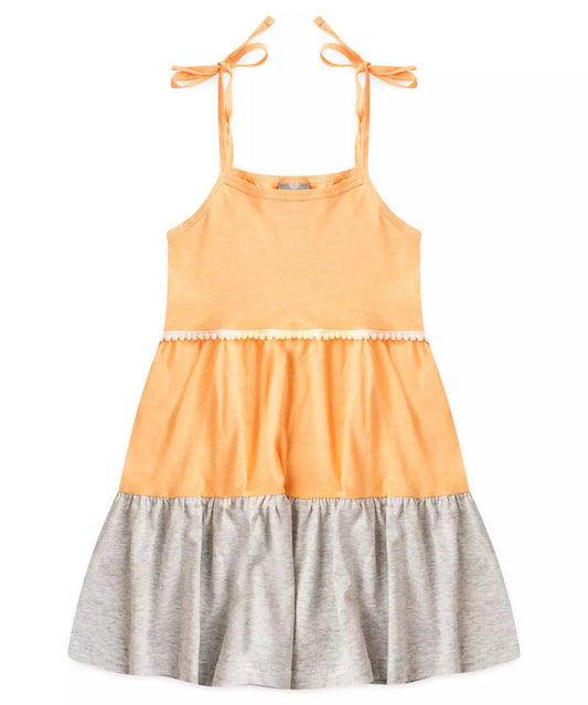 Vestido Infantil Salmão Rodado